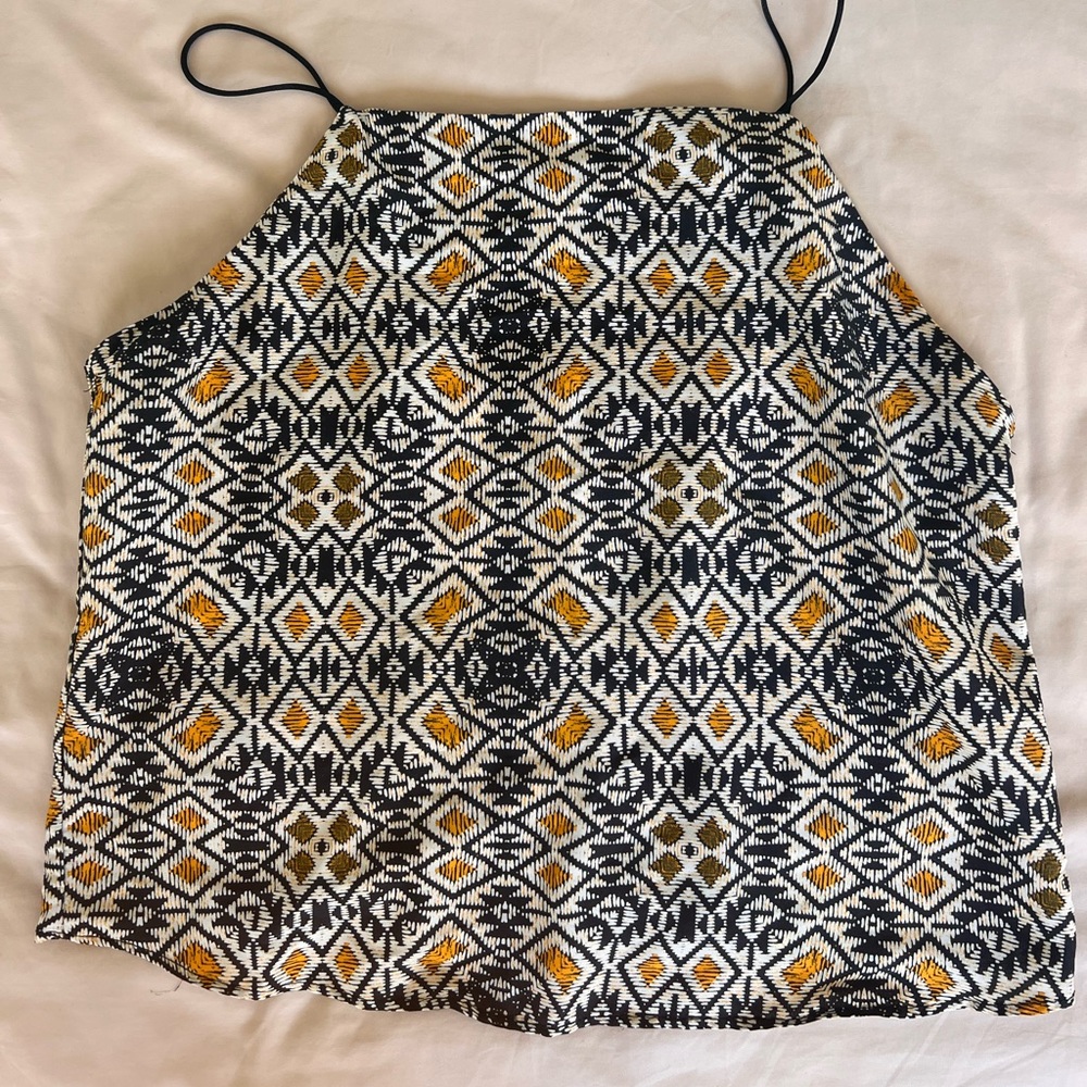Pull & Bear Yellow Print Top